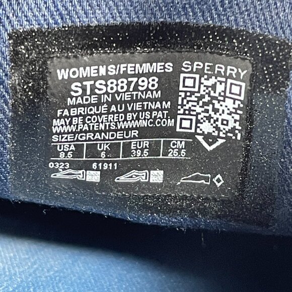 Sperry Pier Wave LTT Sneaker Womens Size 8.5 Shoes Navy Multicolor SeaCycled - Picture 13 of 13